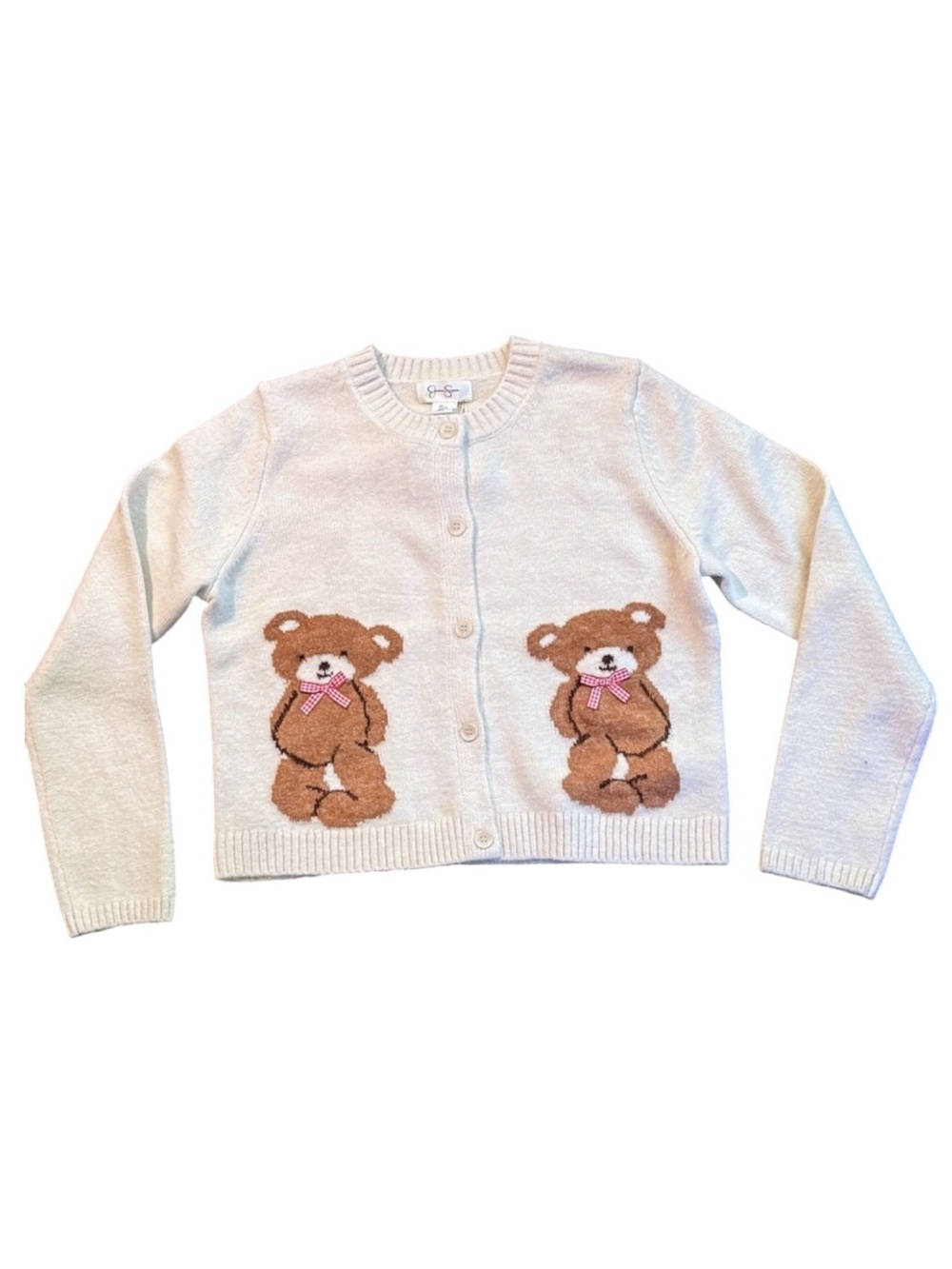 Jessica Simpson Teddy Bear Button Down Cardigan Sweater